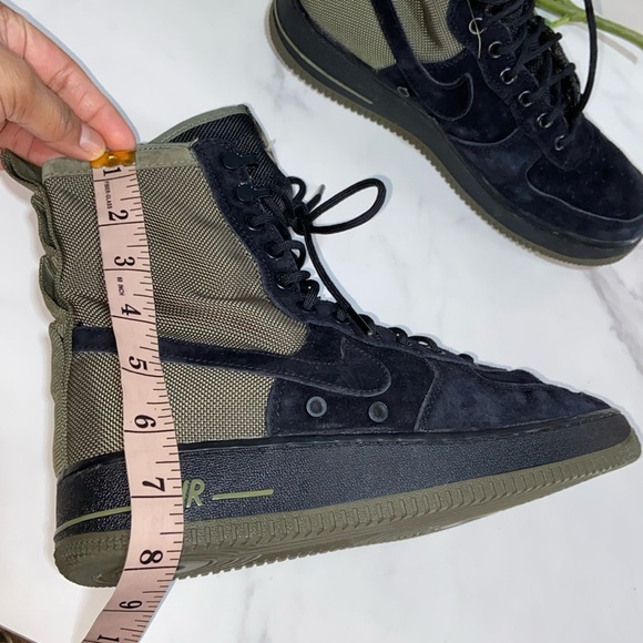 Nike Men's Sf Air Force 1 Black / Medium Olive Sneaker/Boot size 9 - Picture 15 of 17